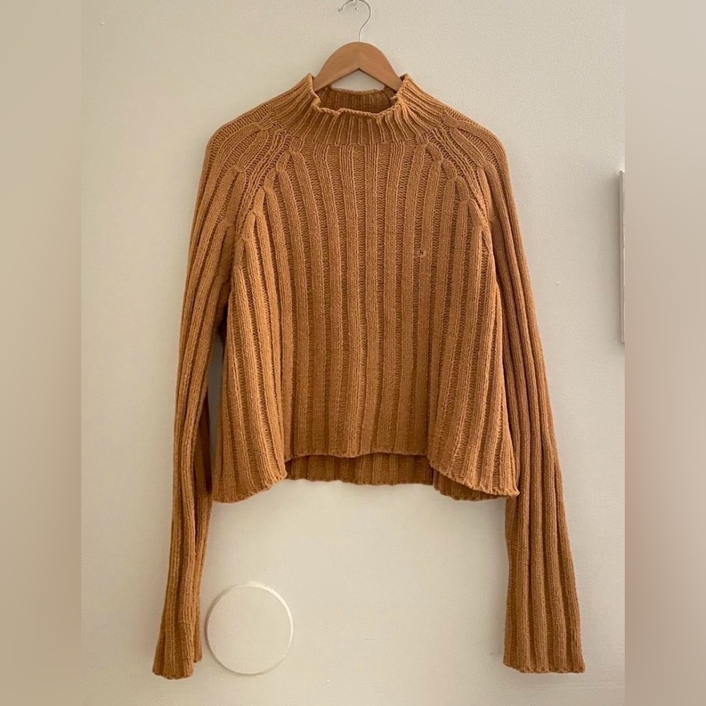 American Eagle Soft Cropped High Neck Sweater- Medium